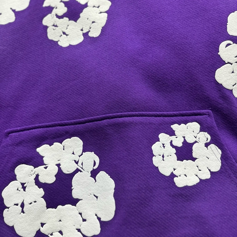 Denim Tears The Cotton Wreath Hoodie ‘Purple’ - Picture 5 of 7